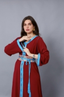 Picture of Modern Moroccan Kaftan With Embroidered Belt